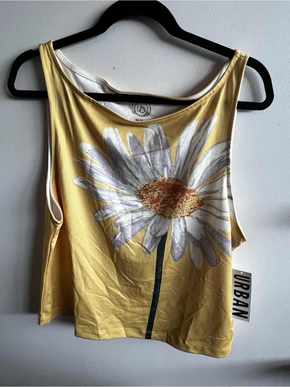 Urban Outfitters Yellow Daisy Graphic Tank Top